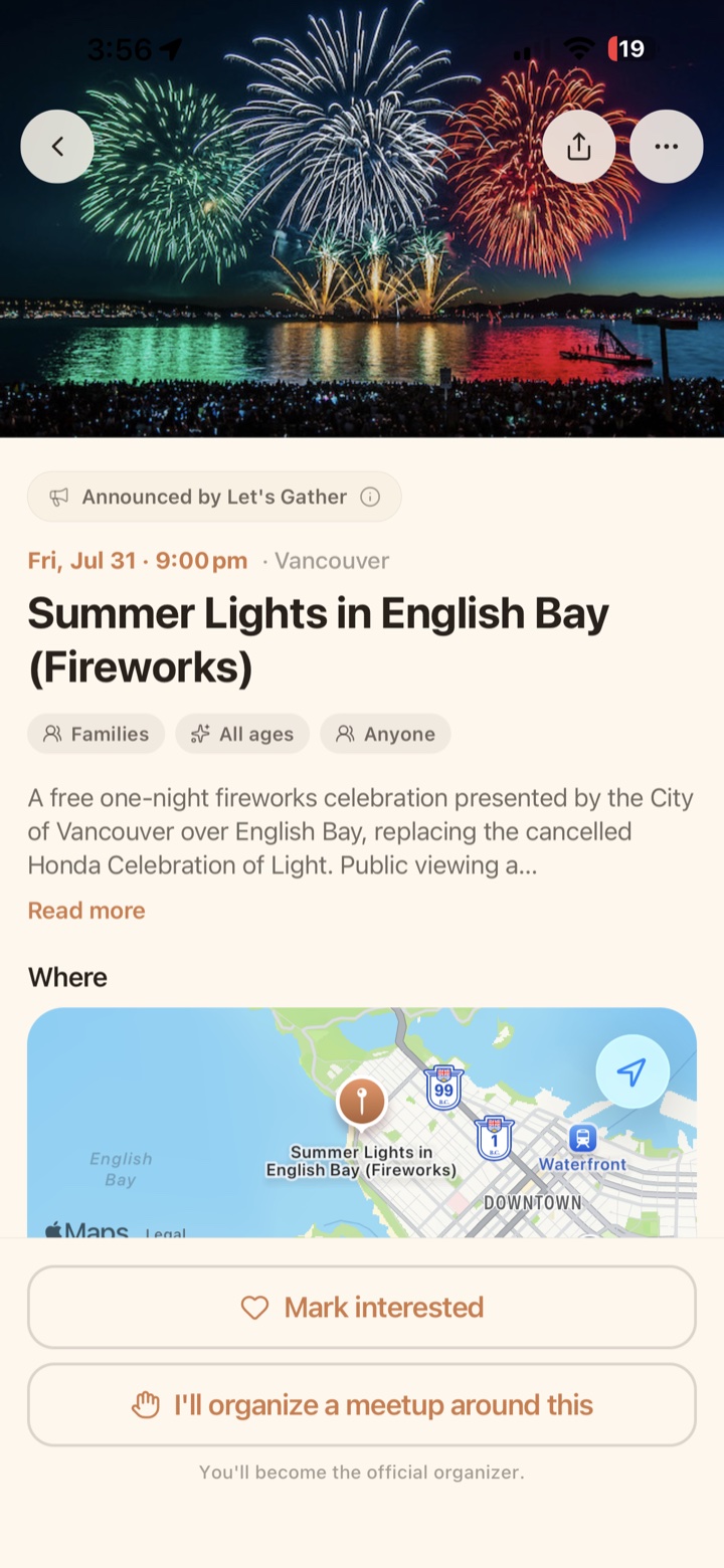 Summer Lights in English Bay — event details